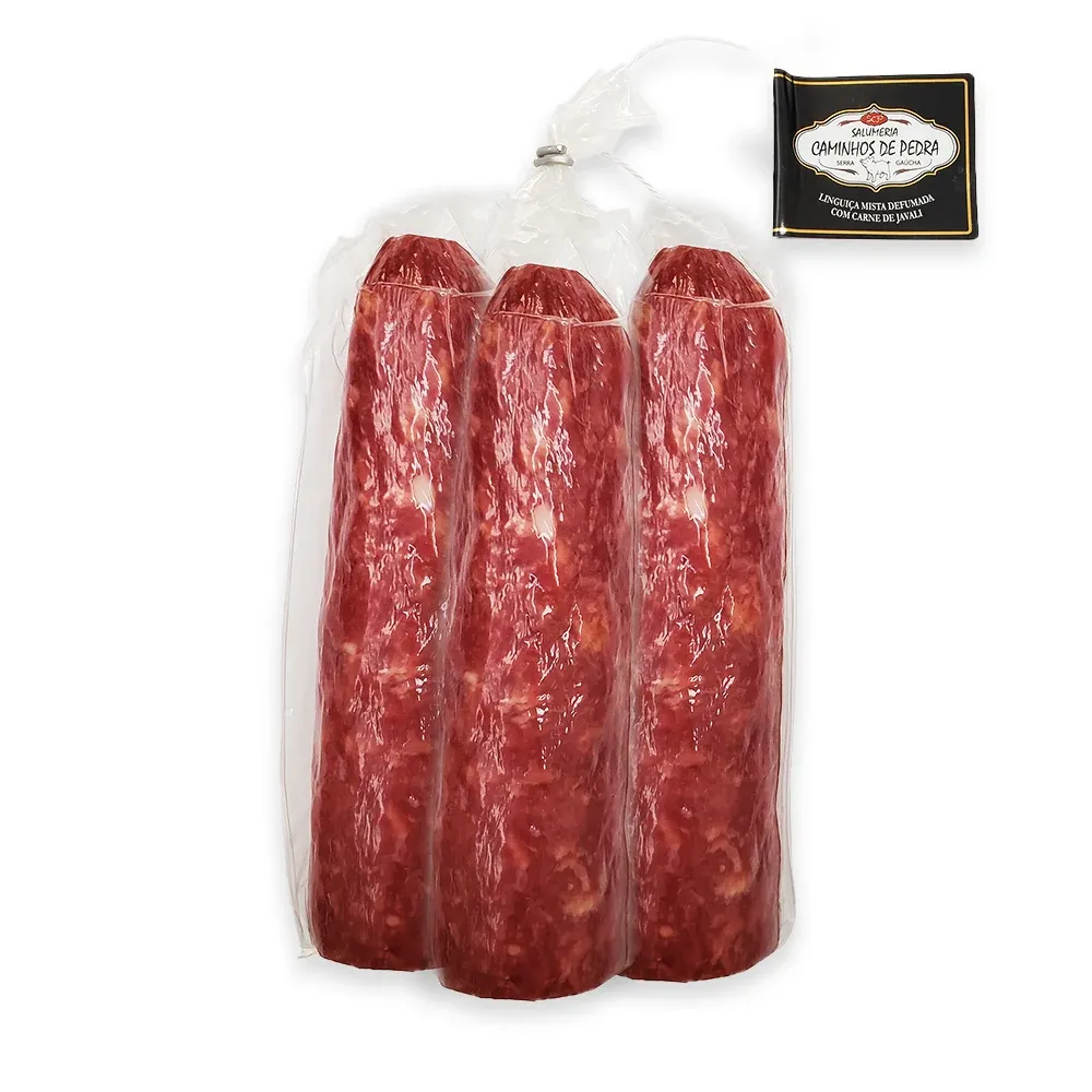 Kit 3 Salame Misto de Javali Defumado 220g - Vácuo